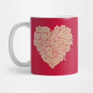 I Love Cats Heart Mug